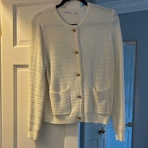 Chic White Cardigan Sweater